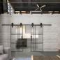 Glasschiebetür BARN-LINE Loft Schwarzlack 20 Auf Klarglas Glasschiebetür BARN-LINE Loft Schwarzlack 20 Auf Klarglas