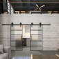 Glasschiebetür BARN-LINE Loft Schwarzlack 16 Blickdicht Glasschiebetür BARN-LINE Loft Schwarzlack 16 Blickdicht