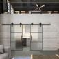 Glasschiebetür BARN-LINE Loft Schwarzlack 17 Blickdicht Glasschiebetür BARN-LINE Loft Schwarzlack 17 Blickdicht