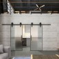 Glasschiebetür BARN-LINE Loft Schwarzlack 18 Blickdicht Glasschiebetür BARN-LINE Loft Schwarzlack 18 Blickdicht
