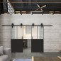 Glasschiebetür BARN-LINE Loft Schwarzlack 26 Blickdicht Glasschiebetür BARN-LINE Loft Schwarzlack 26 Blickdicht