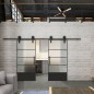 Glasschiebetür BARN-LINE Loft Schwarzlack 31 Blickdicht Glasschiebetür BARN-LINE Loft Schwarzlack 31 Blickdicht