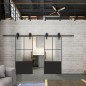 Glasschiebetür BARN-LINE Loft Schwarzlack 36 Blickdicht Glasschiebetür BARN-LINE Loft Schwarzlack 36 Blickdicht