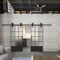 Glasschiebetür BARN-LINE Loft Schwarzlack 37 Blickdicht Glasschiebetür BARN-LINE Loft Schwarzlack 37 Blickdicht