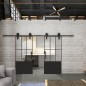 Glasschiebetür BARN-LINE Loft Rosteisen Genietet 03 Blickdicht Glasschiebetür BARN-LINE Loft Rosteisen Genietet 03 Blickdicht