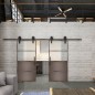 Glasschiebetür BARN-LINE Loft Rosteisen Genietet 14 Blickdicht Glasschiebetür BARN-LINE Loft Rosteisen Genietet 14 Blickdicht
