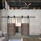 Glasschiebetür BARN-LINE Loft Rosteisen Genietet 19 Blickdicht Glasschiebetür BARN-LINE Loft Rosteisen Genietet 19 Blickdicht