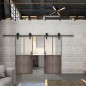 Glasschiebetür BARN-LINE Loft Rosteisen Genietet 20 Blickdicht Glasschiebetür BARN-LINE Loft Rosteisen Genietet 20 Blickdicht