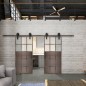 Glasschiebetür BARN-LINE Loft Rosteisen Genietet 21 Blickdicht Glasschiebetür BARN-LINE Loft Rosteisen Genietet 21 Blickdicht