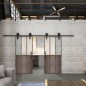 Glasschiebetür BARN-LINE Loft Rosteisen Genietet 24 Blickdicht Glasschiebetür BARN-LINE Loft Rosteisen Genietet 24 Blickdicht