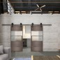 Glasschiebetür BARN-LINE Loft Rosteisen Genietet 25 Blickdicht Glasschiebetür BARN-LINE Loft Rosteisen Genietet 25 Blickdicht