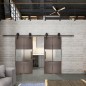 Glasschiebetür BARN-LINE Loft Rosteisen Genietet 30 Blickdicht Glasschiebetür BARN-LINE Loft Rosteisen Genietet 30 Blickdicht