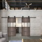 Glasschiebetür BARN-LINE Loft Rosteisen Genietet 32 Blickdicht Glasschiebetür BARN-LINE Loft Rosteisen Genietet 32 Blickdicht