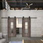 Glasschiebetür BARN-LINE Loft Rosteisen Genietet 34 Blickdicht Glasschiebetür BARN-LINE Loft Rosteisen Genietet 34 Blickdicht