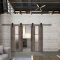 Glasschiebetür BARN-LINE Loft Rosteisen Genietet 36 Blickdicht Glasschiebetür BARN-LINE Loft Rosteisen Genietet 36 Blickdicht