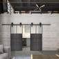 Glasschiebetür BARN-LINE Loft Schwarzeisen Genietet 19 Blickdicht Glasschiebetür BARN-LINE Loft Schwarzeisen Genietet 19 Blickdicht