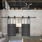 Glasschiebetür BARN-LINE Loft Schwarzeisen Genietet 23 Blickdicht Glasschiebetür BARN-LINE Loft Schwarzeisen Genietet 23 Blickdicht
