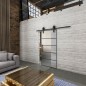 Glasschiebetür BARN-LINE Loft Schwarzlack 01 Blickdicht Glasschiebetür BARN-LINE Loft Schwarzlack 01 Blickdicht