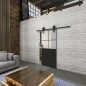Glasschiebetür BARN-LINE Loft Schwarzlack 24 Blickdicht Glasschiebetür BARN-LINE Loft Schwarzlack 24 Blickdicht