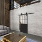Glasschiebetür BARN-LINE Loft Schwarzlack 28 Blickdicht Glasschiebetür BARN-LINE Loft Schwarzlack 28 Blickdicht
