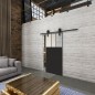 Glasschiebetür BARN-LINE Loft Schwarzlack 29 Blickdicht