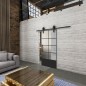Glasschiebetür BARN-LINE Loft Schwarzlack 34 Blickdicht Glasschiebetür BARN-LINE Loft Schwarzlack 34 Blickdicht