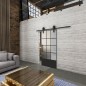 Glasschiebetür BARN-LINE Loft Schwarzlack 37 Blickdicht Glasschiebetür BARN-LINE Loft Schwarzlack 37 Blickdicht