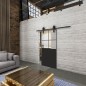 Glasschiebetür BARN-LINE Loft Schwarzlack 24 Auf Klarglas Glasschiebetür BARN-LINE Loft Schwarzlack 24 Auf Klarglas