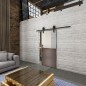 Glasschiebetür BARN-LINE Loft Rosteisen Genietet 16 Blickdicht Glasschiebetür BARN-LINE Loft Rosteisen Genietet 16 Blickdicht