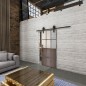 Glasschiebetür BARN-LINE Loft Rosteisen Genietet 22 Blickdicht Glasschiebetür BARN-LINE Loft Rosteisen Genietet 22 Blickdicht