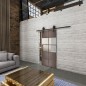 Glasschiebetür BARN-LINE Loft Rosteisen Genietet 28 Blickdicht Glasschiebetür BARN-LINE Loft Rosteisen Genietet 28 Blickdicht
