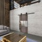Glasschiebetür BARN-LINE Loft Rosteisen Genietet 30 Blickdicht Glasschiebetür BARN-LINE Loft Rosteisen Genietet 30 Blickdicht