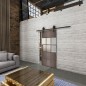Glasschiebetür BARN-LINE Loft Rosteisen Genietet 31 Blickdicht Glasschiebetür BARN-LINE Loft Rosteisen Genietet 31 Blickdicht