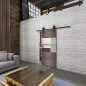 Glasschiebetür BARN-LINE Loft Rosteisen Genietet 25 Auf Klarglas Glasschiebetür BARN-LINE Loft Rosteisen Genietet 25 Auf Klarglas