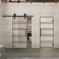 Glasschiebetür BARN-LINE Loft Schwarzlack 16 Blickdicht Glasschiebetür BARN-LINE Loft Schwarzlack 16 Blickdicht
