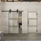 Glasschiebetür BARN-LINE Loft Schwarzlack 17 Blickdicht Glasschiebetür BARN-LINE Loft Schwarzlack 17 Blickdicht