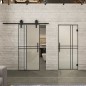 Glasschiebetür BARN-LINE Loft Schwarzlack 21 Blickdicht Glasschiebetür BARN-LINE Loft Schwarzlack 21 Blickdicht