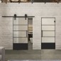 Glasschiebetür BARN-LINE Loft Schwarzlack 31 Blickdicht Glasschiebetür BARN-LINE Loft Schwarzlack 31 Blickdicht