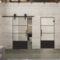 Glasschiebetür BARN-LINE Loft Schwarzlack 32 Blickdicht Glasschiebetür BARN-LINE Loft Schwarzlack 32 Blickdicht