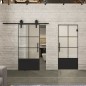 Glasschiebetür BARN-LINE Loft Schwarzlack 35 Blickdicht Glasschiebetür BARN-LINE Loft Schwarzlack 35 Blickdicht