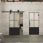 Glasschiebetür BARN-LINE Loft Schwarzlack 36 Blickdicht Glasschiebetür BARN-LINE Loft Schwarzlack 36 Blickdicht