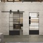 Glasschiebetür BARN-LINE Loft Schwarzlack 31 Auf Klarglas Glasschiebetür BARN-LINE Loft Schwarzlack 31 Auf Klarglas