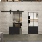 Glasschiebetür BARN-LINE Loft Schwarzlack 36 Auf Klarglas Glasschiebetür BARN-LINE Loft Schwarzlack 36 Auf Klarglas