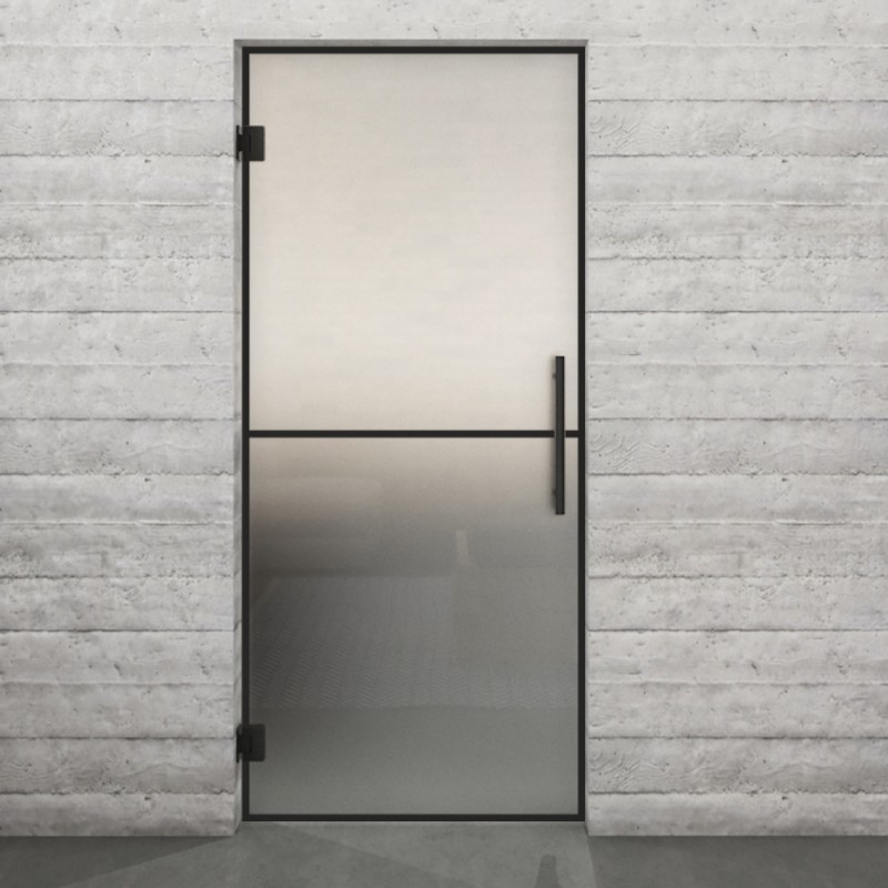 Pendeltür Loft Schwarzlack 04 Blickdicht