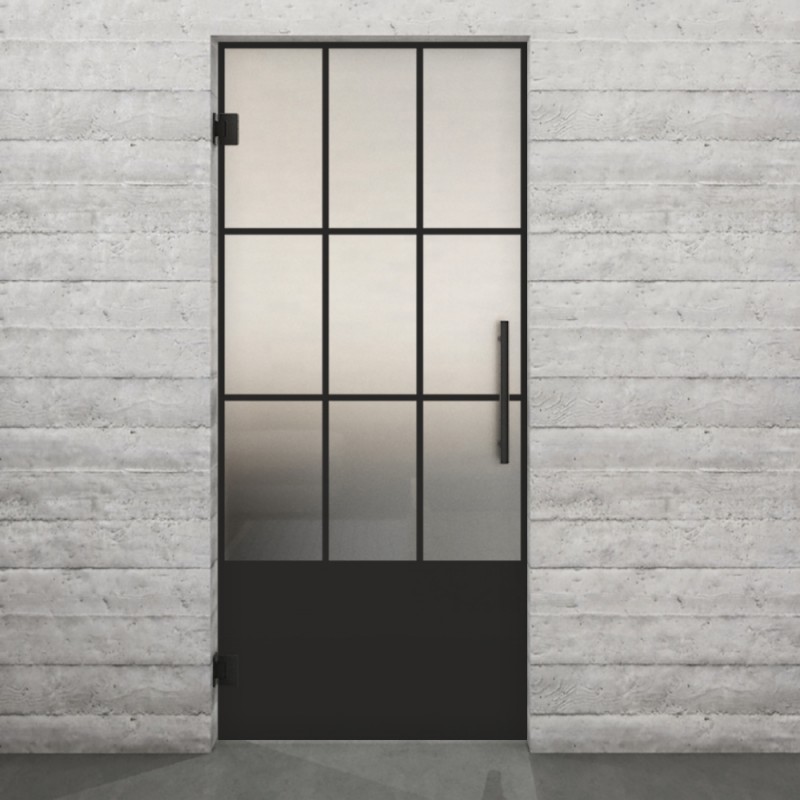 Pendeltür Loft Schwarzlack 38 Blickdicht