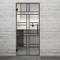 Pendeltür Loft Schwarzlack 13 Auf Klarglas