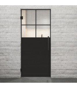 Pendeltür Loft Schwarzlack 23 Auf Klarglas-modernes Zuhause
