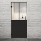 Pendeltür Loft Schwarzlack 26 Auf Klarglas