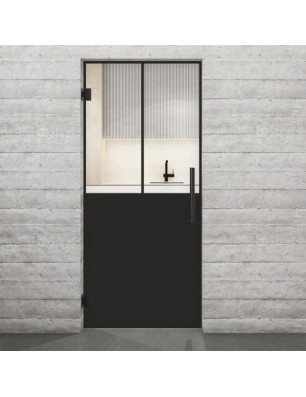 Pendeltür Loft Schwarzlack 26 Auf Klarglas-modernes Zuhause