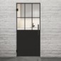 Pendeltür Loft Schwarzlack 28 Auf Klarglas